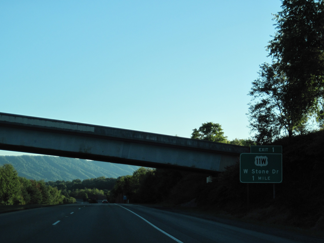 US 23 south at I-26/US 11W - Kingsport, TN