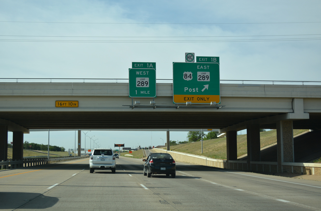 IH 27/US 87 south at US 84 - Lubbock, TX