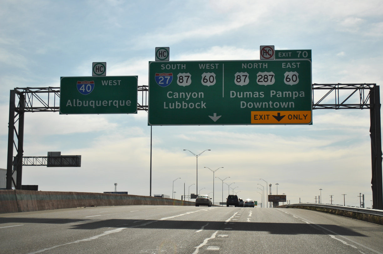 IH 40/US 287 west at IH 27/US 60-87 - Amarillo, TX