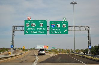 IH 40 east at IH 27/US 60-87-287 - Amarillo, TX