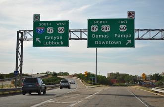 IH 40/US 287 west at IH 27/US 60-87 - Amarillo, TX