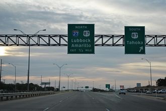 SL 289 east at IH 27/US 87 - Lubbock, TX