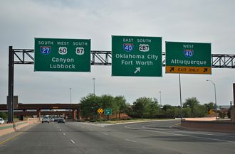 U.S. 87/287 South at Interstate 27 in Amarillo, Texas