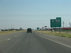 US 87 north at IH 27 - Lubbock, TX