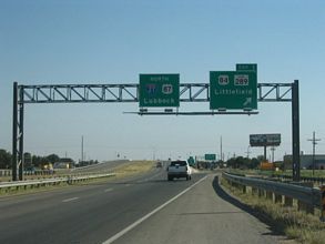 US 87 north at IH 27 - Lubbock, TX