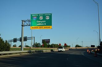 US 287 south at IH 27/40 - Amarillo, TX