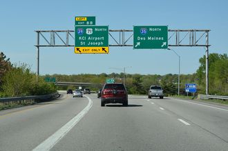 The North Split of Interstate 29 and I-35 in Kansas City, Missouri