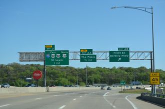 I-29/35 south at I-70 - Kansas City, MO