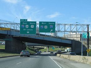 I-29/35 south at I-70/US 40 - 2004