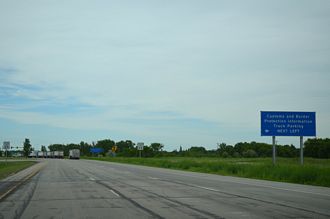 I-29 north at Canadian Border