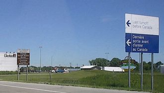 I-29 north at Canadian Border
