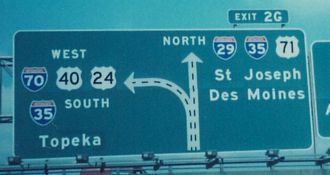 I-70/US 40 west at I-29/35/US 71 - 1982