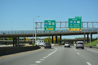 I-70/US 24-40 west at I-29/35/US 71 - Kansas City, MO