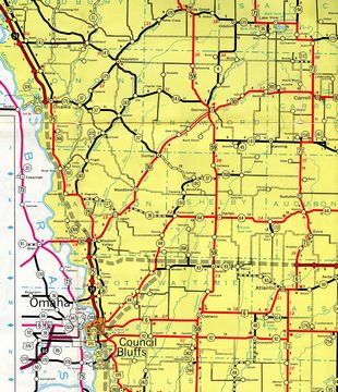 Western Iowa - 1964 Iowa Official Highway Map