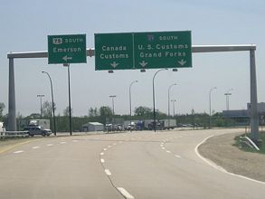 PTH 75 south at I-29 - Emerson, MB