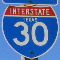 Interstate 30 shield representation