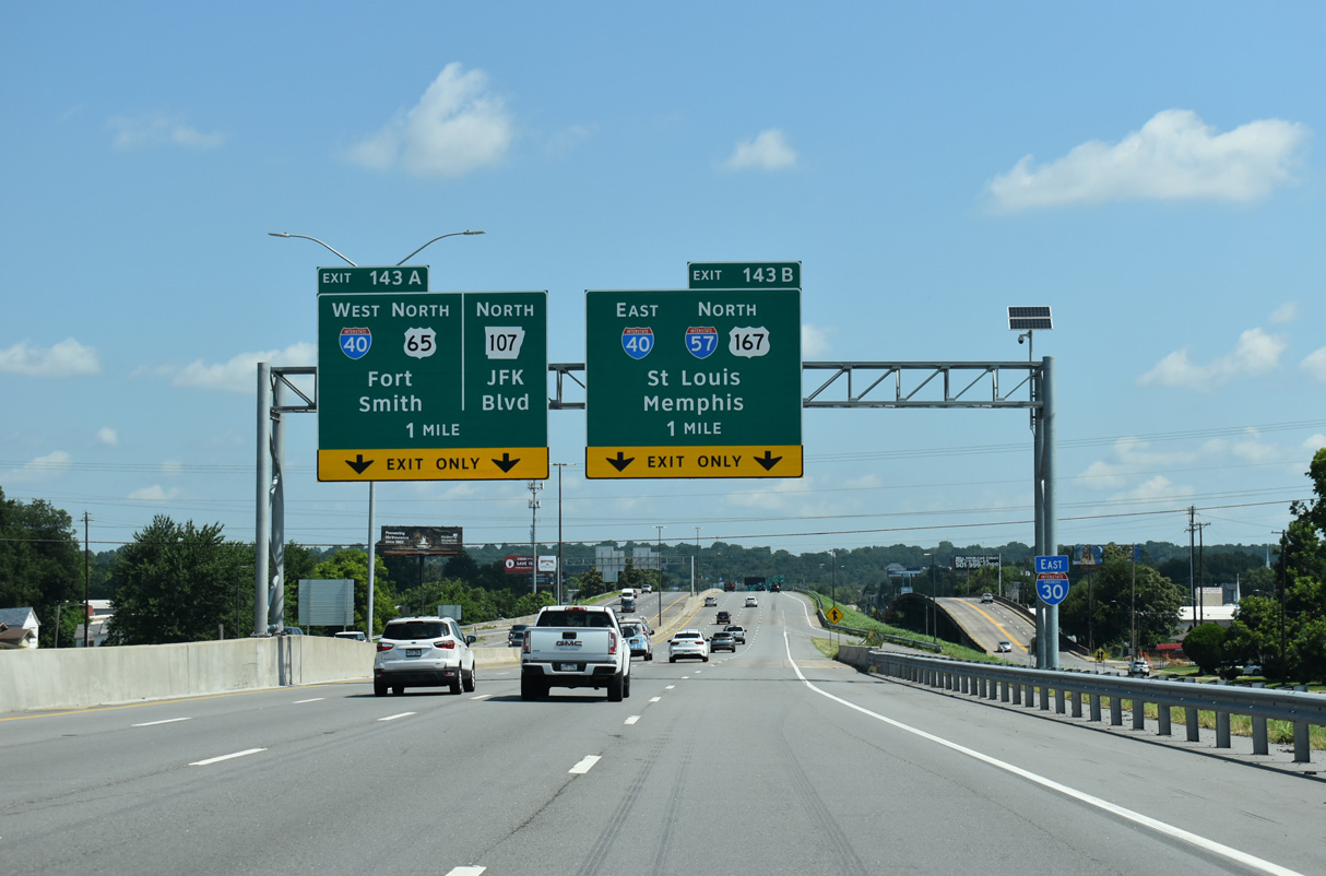 I-30/US 65-67-167 East at I-40 in North Little Rock, AR