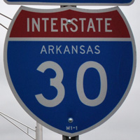Interstate 30 shield representation