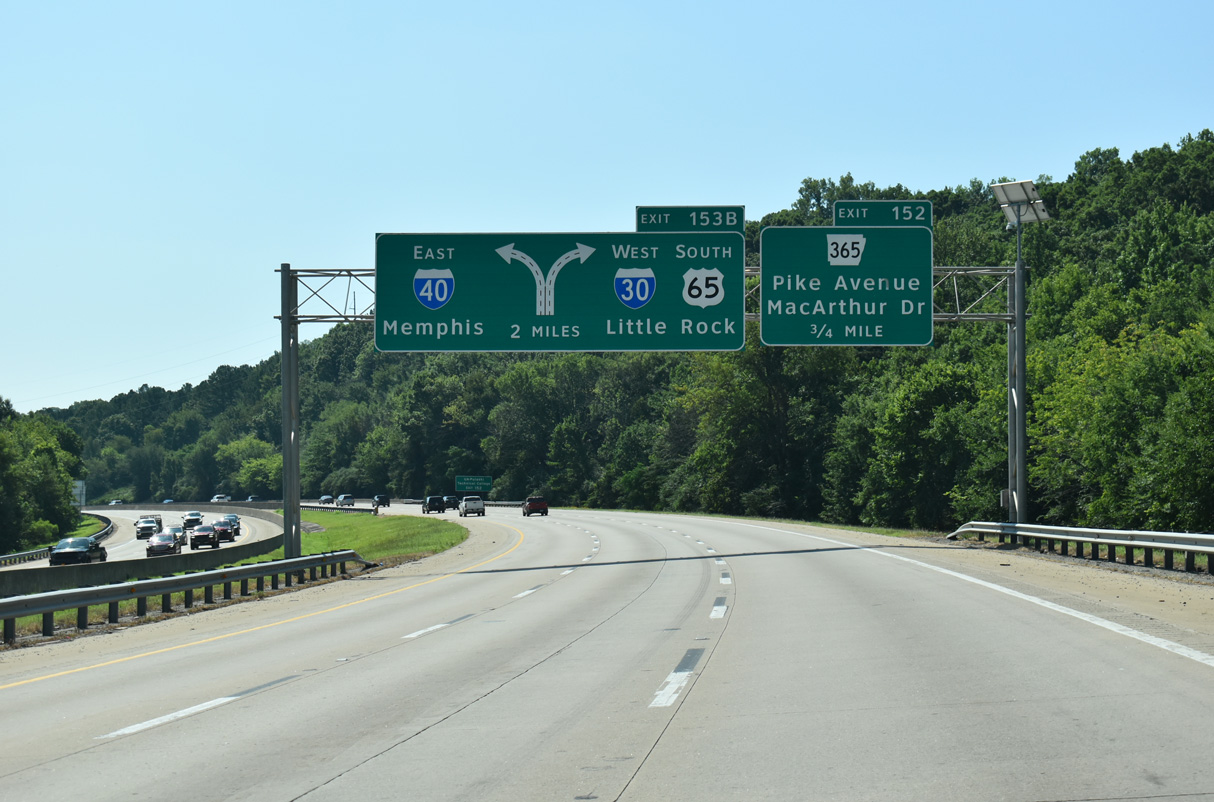 I-40/US 65 east at I-30 - North Little Rock, AR