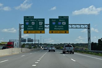 I-30/US 65-67-167 East ahead of I-40 to I-57 in North Little Rock, AR