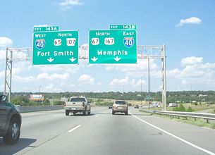 I-30/US 65 north at I-40 - 2005