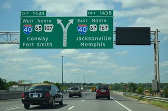 I-30 east at I-40 - North Little Rock, AR