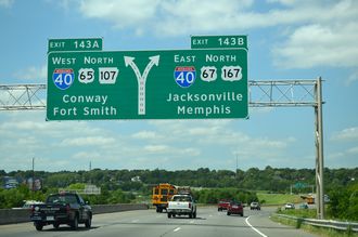 I-30 east at I-40 - North Little Rock, AR