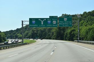 I-40/US 65 east at I-30 - North Little Rock, AR