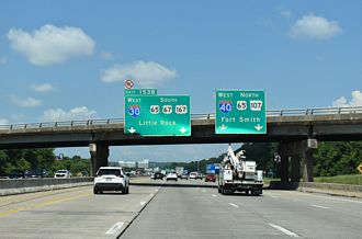 I-40/US 67 west at I-30 - North Little Rock, AR