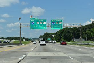 I-40/US 67 west at I-30 - North Little Rock, AR