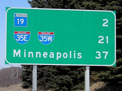 I-35 north at MN 19