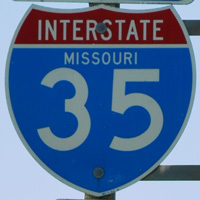 Interstate 35 shield representation