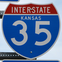Interstate 35 shield representation