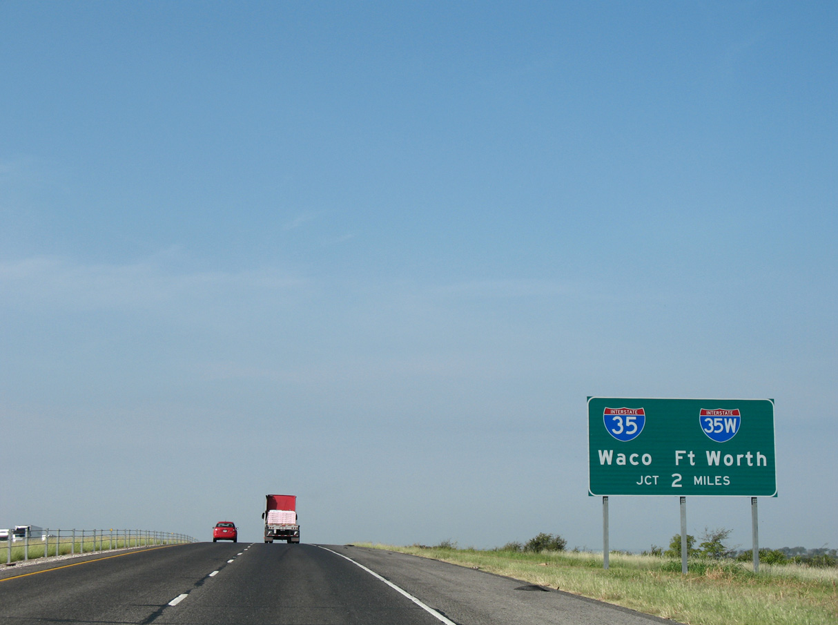 IH 35E south at IH 35/35W - 2007