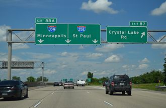 I-35E/W north split - Burnsville, MN