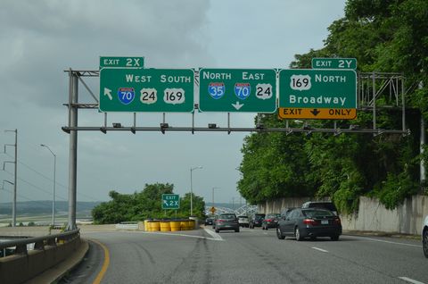 I-35 north at I-70 - Kansas City, MO