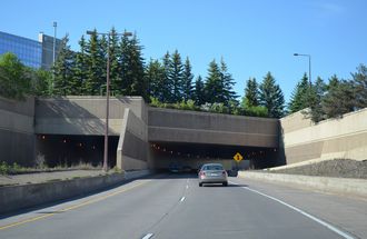 I-35 north at Superior Street tunnel - Duluth, MN