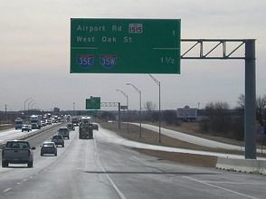IH 35 south at IH 35E/W - Denton, TX