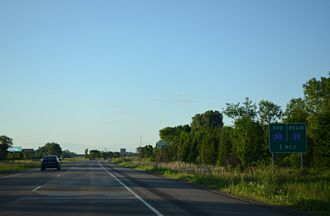 I-35E north at I-35 - Columbus, MN