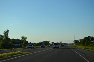 I-35E north at I-35 - Columbus, MN
