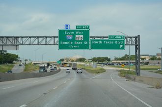 IH 35E at Interstate 35W near Denton, Texas