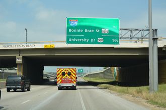 IH 35E north at IH 35/35W - Denton, TX