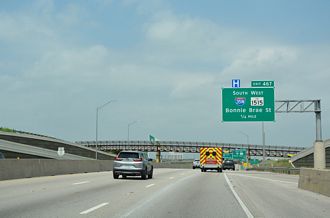 IH 35E north at IH 35/35W - Denton, TX
