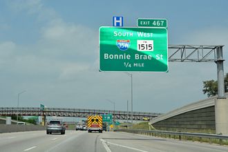 IH 35E north at IH 35/35W - Denton, TX