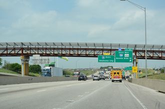 IH 35E north at IH 35/35W - Denton, TX