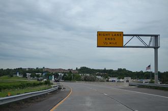 I-35E south at I-35 - Burnsville, MN