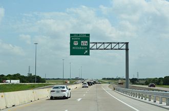 IH 35E south at IH 35/35W - Hillsboro, TX