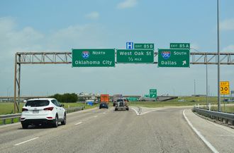 IH 35W north at IH 35/35E - Denton, TX