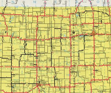 Northern Iowa - 1964 Official Iowa Highway Map