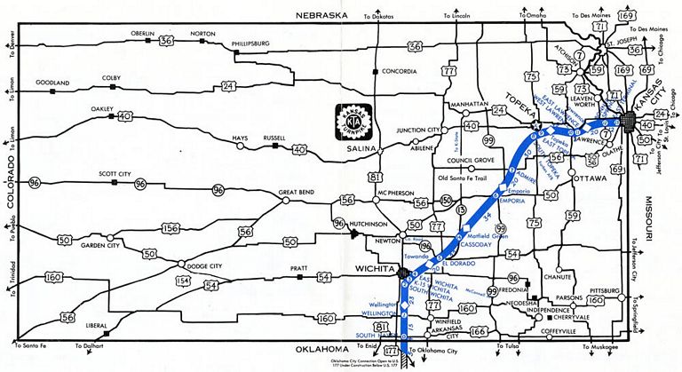 1961 Kansas Turnpike Brochure